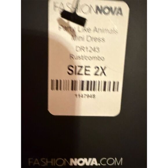 Fashion Nova Women's 2XL Animal Print Mini Dress Party Cocktail - Picture 10 of 12